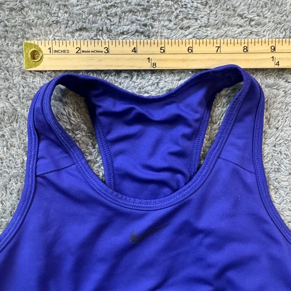 Nike Dri-FIT Swoosh Sports Bra Medium Purple Solid Racerback Activewear